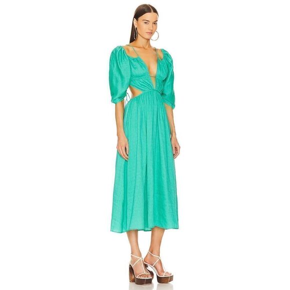 Cult Gaia Charlize Dress in Erba Nubby Faille M - Picture 3 of 14